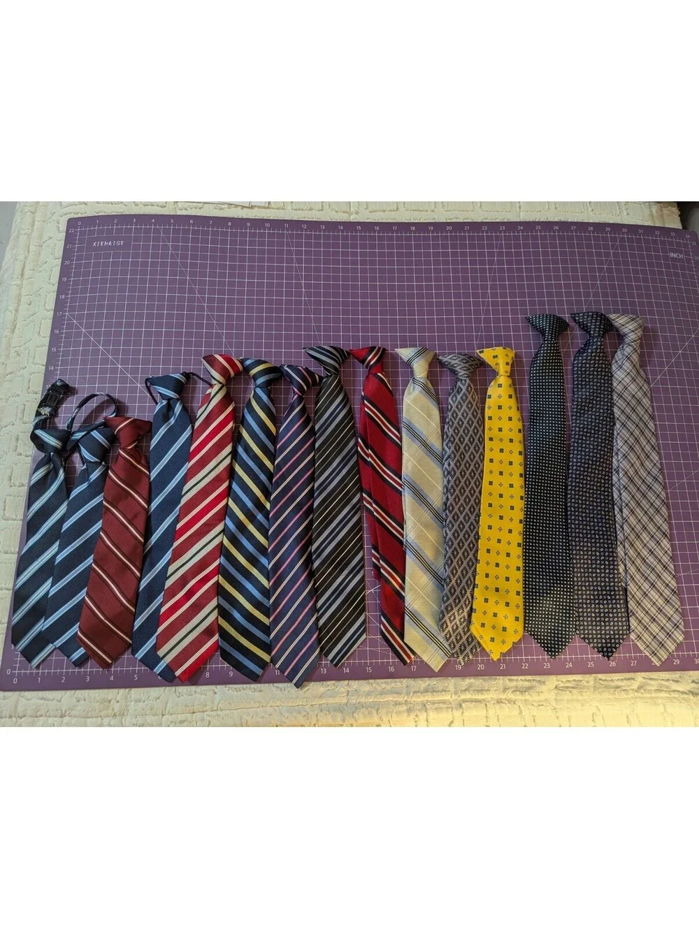 Necktie Lot Of 15 Youth Toddler Multicolor Polyester 11